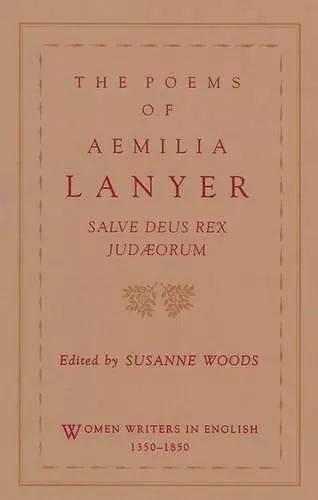 The Poems of Aemilia Lanyer cover