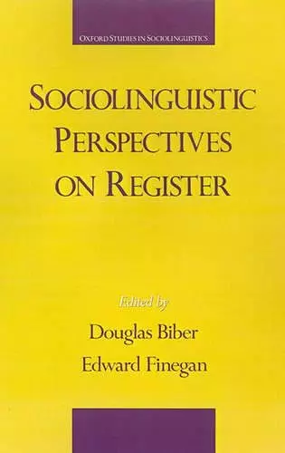 Sociolinguistic Perspectives on Register cover