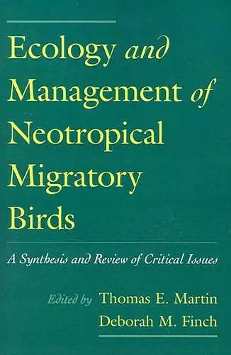 Ecology and Management of Neotropical Migratory Birds cover