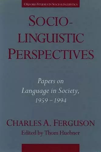 Sociolinguistic Perspectives cover