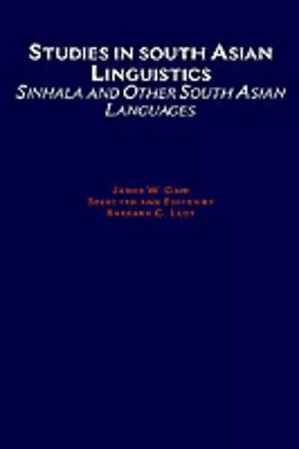 Studies in South Asian Linguistics cover