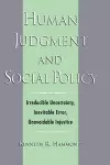 Human Judgment and Social Policy cover