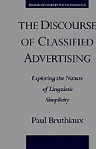 The Discourse of Classified Advertising cover