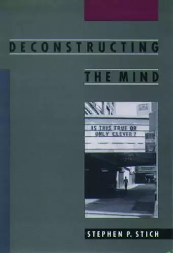 Deconstructing the Mind cover