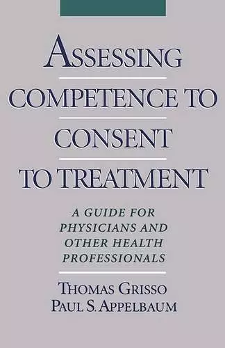 Assessing Competence to Consent to Treatment cover