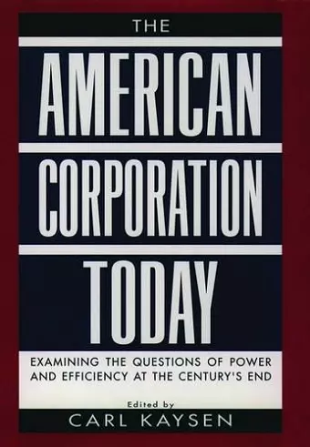 The American Corporation Today cover