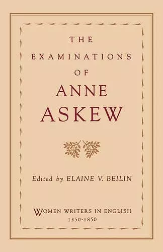 The Examinations of Anne Askew cover