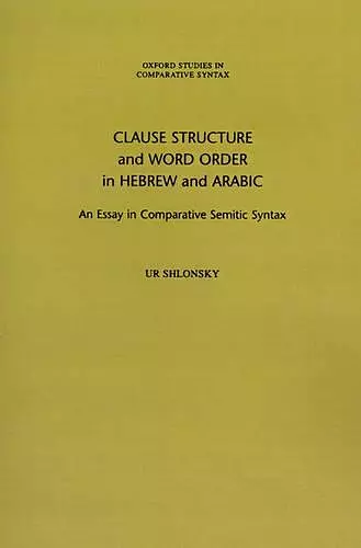 Clause Structure and Word Order in Hebrew and Arabic cover