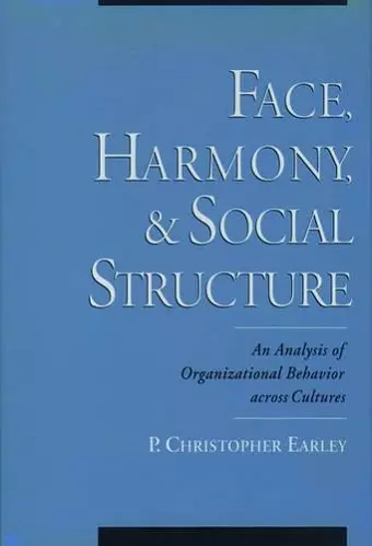 Face, Harmony, and Social Structure cover