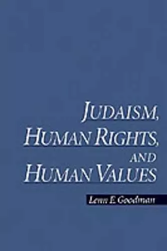 Judaism, Human Rights, and Human Values cover