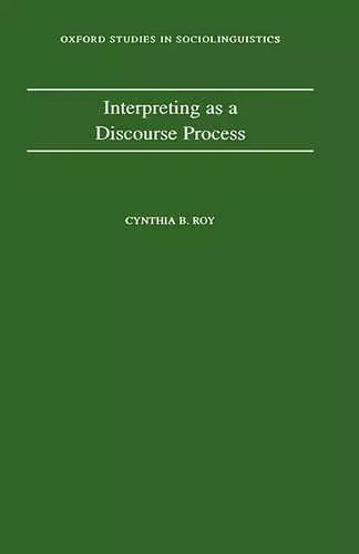 Interpreting as a Discourse Process cover