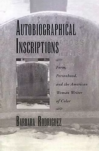 Autobiographical Inscriptions cover