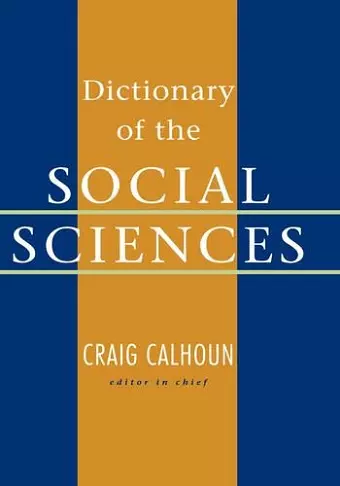 Dictionary of the Social Sciences cover