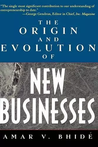 The Origins and Evolution of New Businesses cover