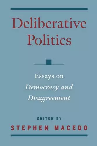 Deliberative Politics cover