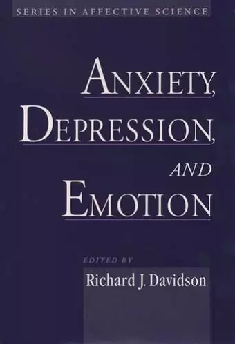 Anxiety, Depression, and Emotion cover