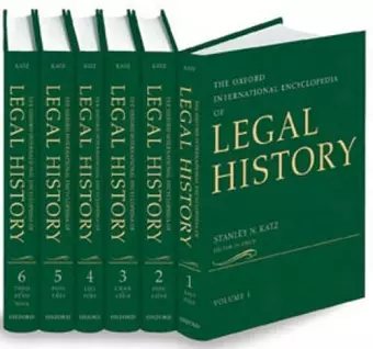 The Oxford International Encyclopedia of Legal History: 6 Volume-set cover