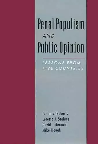 Penal Populism and Public Opinion cover