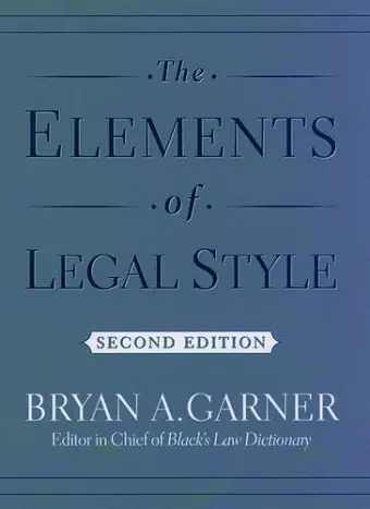 The Elements of Legal Style cover