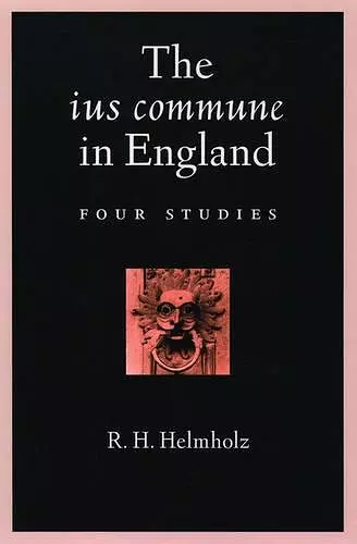 The ius commune in England cover