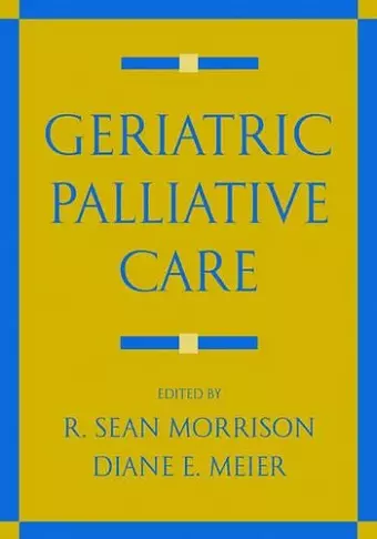 Geriatric Palliative Care cover