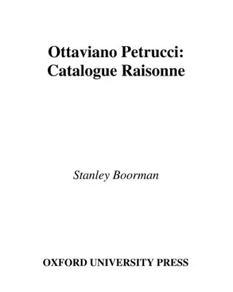 Ottaviano Petrucci cover