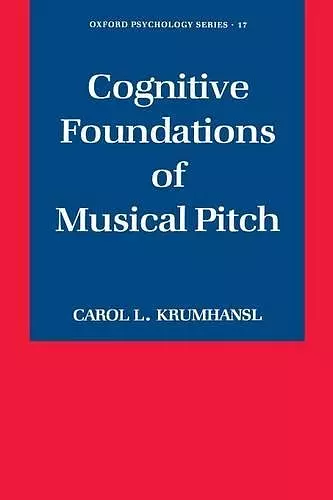 Cognitive Foundations of Musical Pitch cover