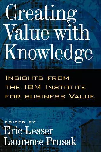 Creating Value with Knowledge cover