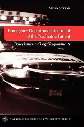 Emergency Department Treatment of the Psychiatric Patient cover