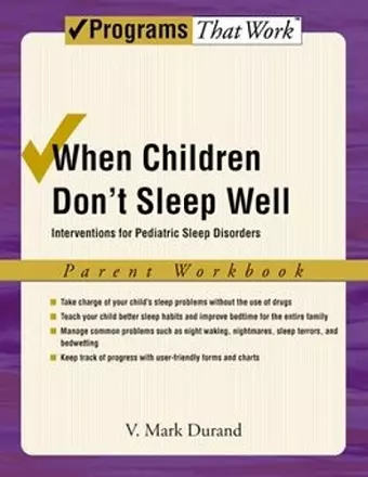 When Children Don't Sleep Well: Parent Workbook cover