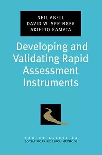 Developing and Validating Rapid Assessment Instruments cover