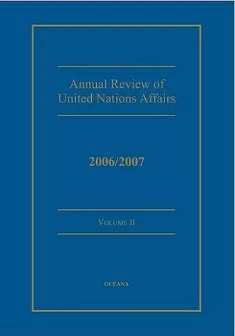 Annual Review of United Nations Affairs cover