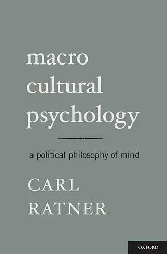 Macro Cultural Psychology cover