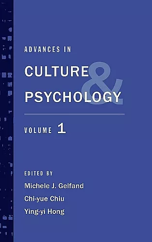 Advances in Culture and Psychology cover