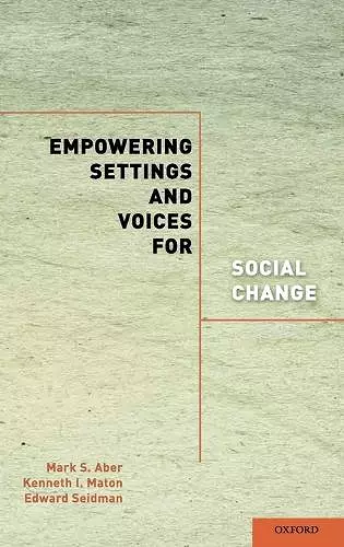 Empowering Settings and Voices for Social Change cover