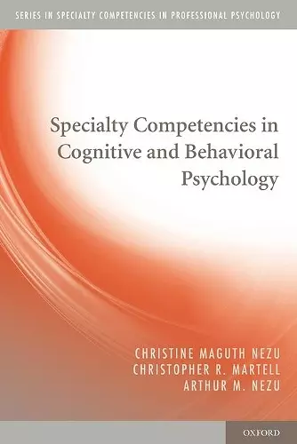 Specialty Competencies in Cognitive and Behavioral Psychology cover