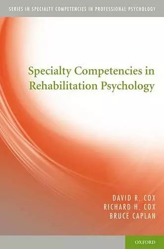 Specialty Competencies in Rehabilitation Psychology cover