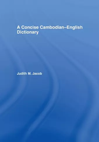 A Concise Cambodian-English Dictionary cover