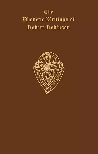 The Phonetic Writings of Robert Robinson cover