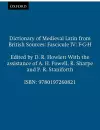 Dictionary of Medieval Latin from British Sources: Fascicule IV: F-G-H cover