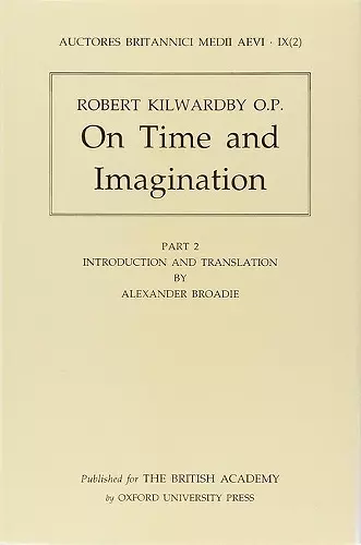 Robert Kilwardby O. P. cover