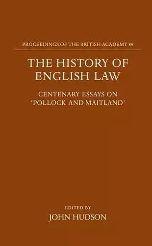 The History of English Law cover