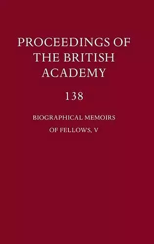 Biographical Memoirs of Fellows, V cover