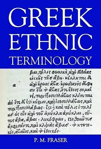 Greek Ethnic Terminology cover