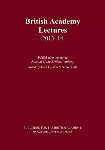 British Academy Lectures 2013-14 cover