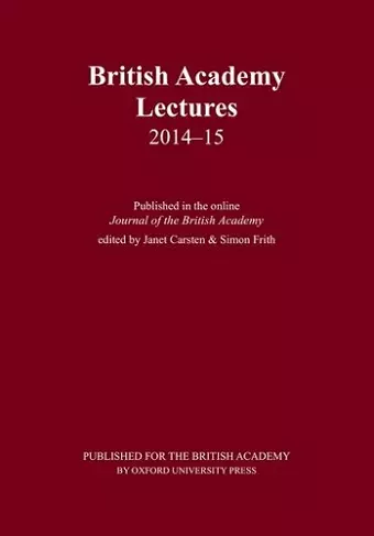 British Academy Lectures 2014-15 cover