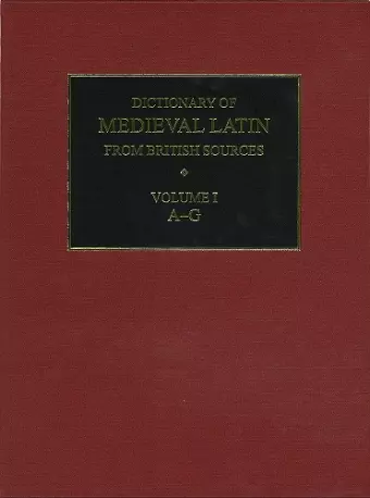 Dictionary of Medieval Latin from British Sources cover