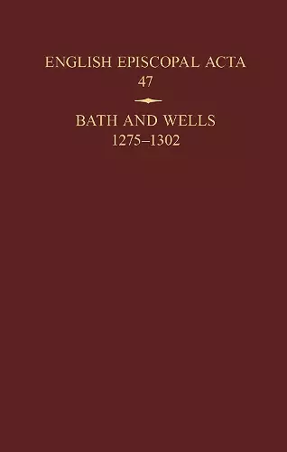 Bath and Wells 1275-1302 cover