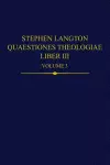 Stephen Langton, Quaestiones Theologiae cover