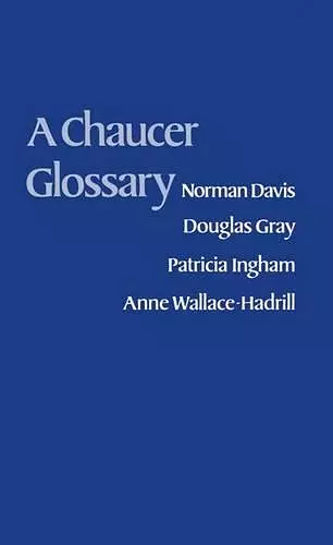 A Chaucer Glossary cover